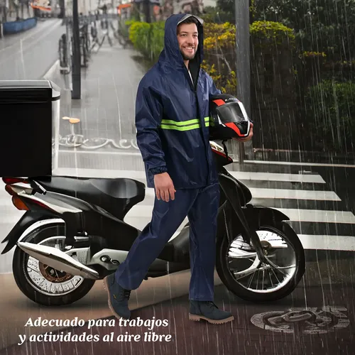 Piloto Rompe Viento De Lluvia Impermeable Con Capucha 90478 - Imagen 5
