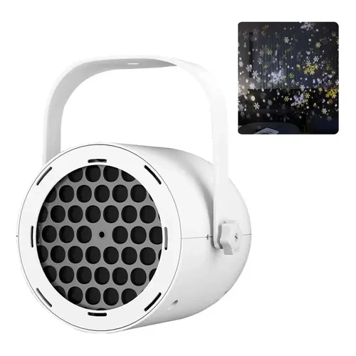 Proyector navideño copos de nieve lámpara LED USB Ems-46