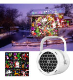 Proyector Navideño Copos De Nieve Lampara Led Usb Ems-46 Blanco - Imagen 6