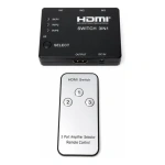 Selector switch HDMI con 3 puertos y control remoto