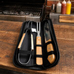 Kit Parrillero Cuchillo Pinza Y Tenedor Para Asado - Imagen 4