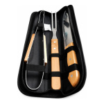 Kit Parrillero Cuchillo Pinza Y Tenedor Para Asado