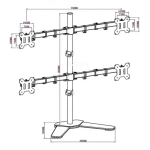 Soporte base para 4 monitores K7903 - Imagen 10