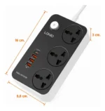 Zapatilla 3 Usb 3 Toma Corrientes 220v 2500w 8801 - Imagen 7