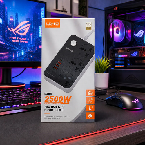 Zapatilla 3 Usb 3 Toma Corrientes 220v 2500w 8801 - Imagen 2