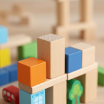 Bloques Figuras De Madera Para Construir Ciudad 100 Piezas – vista superior