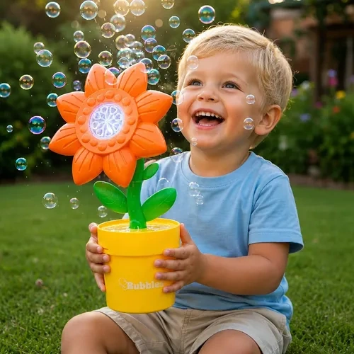 Burbujero automático flor girasol con luces infantil 24086 - Imagen 6