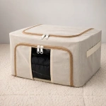 Caja organizadora de ropa plegable 50 Lts con cierre Bz6799 – accesorios incluidos