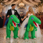 Disfraz dinosaurio inflable para fiesta Halloween Fz1814 - Imagen 3