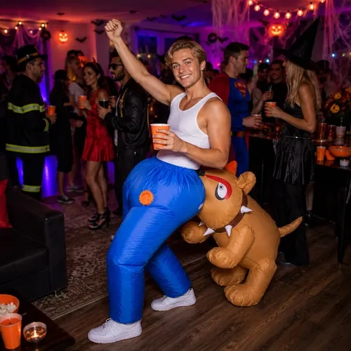 Disfraz mordida de perro inflable fiesta Halloween Fz2105 - Imagen 10