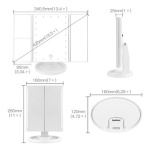 Espejo De Maquillaje Triple Con Luz Led Usb Belleza 241344 – imagen 26