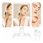 Espejo De Maquillaje Triple Con Luz Led Usb Belleza 241344 – imagen 19