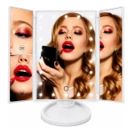 Espejo De Maquillaje Triple Con Luz Led Usb Belleza 241344 – imagen 21