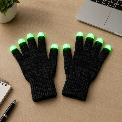 Guantes Con Luces Luminosos Luz Led Cotillon Fiestas Yjo497 – imagen 12