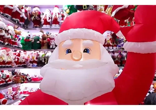 Papá Noel inflable de navidad con luz LED 120 cm 25390 – vista superior