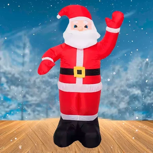Papá Noel inflable de navidad con luz LED 120 cm 25390 – detalle del producto