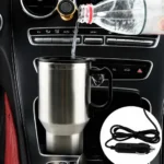 Vaso térmico gris con conexión para auto 12v - Imagen 7