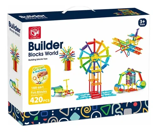 Juego De Bloques Construccion 420 Piezas Juguete 24030-a - Imagen 2
