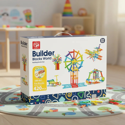 Juego De Bloques Construccion 420 Piezas Juguete 24030-a - Imagen 10