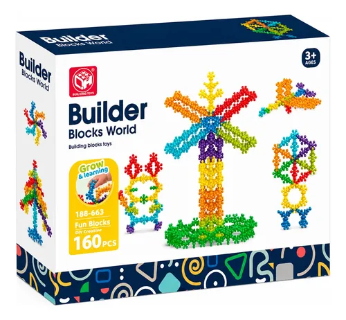 Juego De Bloques Encastre 160 Piezas Juguete De Niños 019-a - Imagen 3