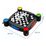 Juego de mesa familiar 7 en 1 ajedrez ludo damas 24125 – zoom detalle