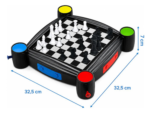 Juego de mesa familiar 7 en 1 ajedrez ludo damas 24125 – zoom detalle
