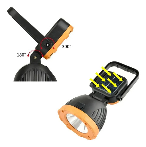 Linterna Lampara Camping Con Panel Solar Usb Led Hs-8033a - Imagen 38