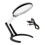 Lupa De Mesa O Mano Con Luz Led Plegable Multifuncion Tl362
