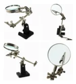 Lupa Soporte Para Soldadura Cautin Plaqueta 2 Pinzas S1797 - Imagen 6
