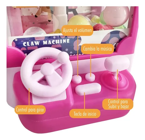 Máquina Mini Arcade De Peluches Con Luz Y Sonido C9000 - Imagen 8