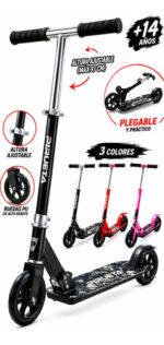 Monopatin Plegable 2 Ruedas Alta Resistencia Regulable 20501 - Imagen 9