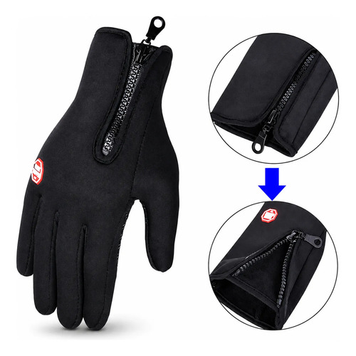Pack X12 Guantes Tacticos Cierre Impermeables Moto Nieve - Imagen 4