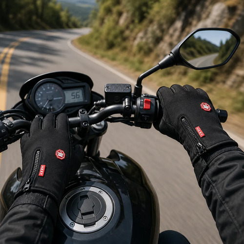 Pack X12 Guantes Tacticos Cierre Impermeables Moto Nieve - Imagen 6