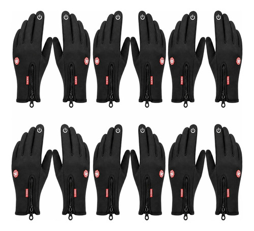 Pack X12 Guantes Tacticos Cierre Impermeables Moto Nieve - Imagen 3