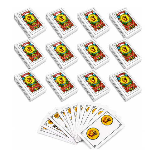 Pack X12 mazos de cartas españolas 50 naipes