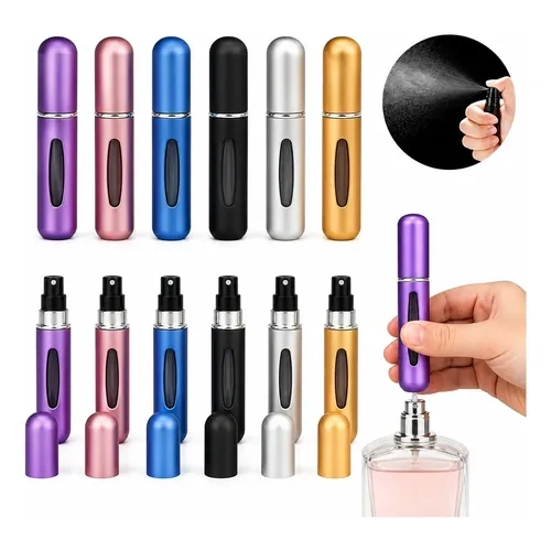 Pack X12 perfumeros portátiles recargables 5 ml atomizadores