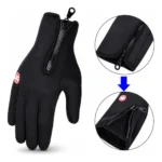 Pack X6 Guantes Tacticos Cierre Impermeables Moto Nieve Negro Único - Imagen 4