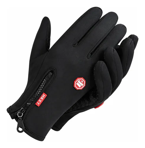 Pack X6 Guantes Tacticos Cierre Impermeables Moto Nieve Negro Único - Imagen 3