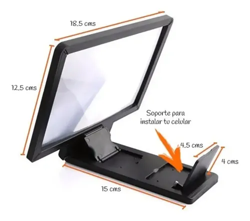 Pantalla gigante 3d para celulares – accesorios incluidos