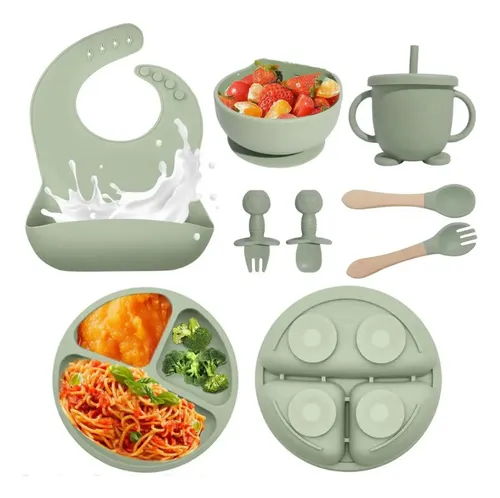 Set alimentación bebe antideslizante plato de silicona Beb1 - Imagen 40