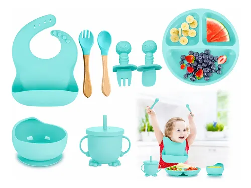 Set alimentación bebe antideslizante plato de silicona Beb1 - Imagen 48