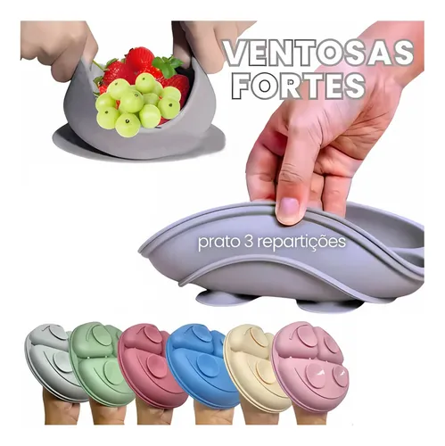 Set alimentación bebe antideslizante plato de silicona Beb1 - Imagen 30