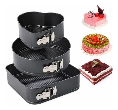 Set Moldes X3 Torteros Desmontables Antiadherentes Gn0303 - Imagen 1