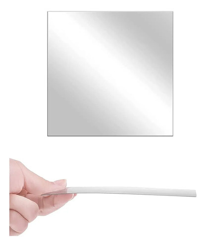 10 Espejos Acrilicos Placas Autoadhesivas 15x15 Cm Deco Um79 - Imagen 4