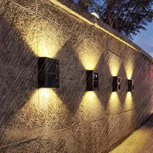 Pack X2 Apliques exterior solar de pared bifocal 4 Leds - Imagen 4