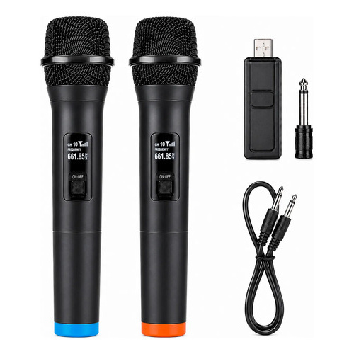 Microfono Inalambrico + Receptor Usb Display Digital Vm-v16u
