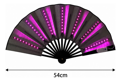 Abanico De Tela Luminoso Con Luz Led Fiestas Cotillon Yj0863 - Imagen 10