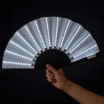 Abanico De Tela Luminoso Con Luz Led Fiestas Cotillon Yj0863 - Imagen 2