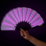 Abanico De Tela Luminoso Con Luz Led Fiestas Cotillon Yj0863 - Imagen 2