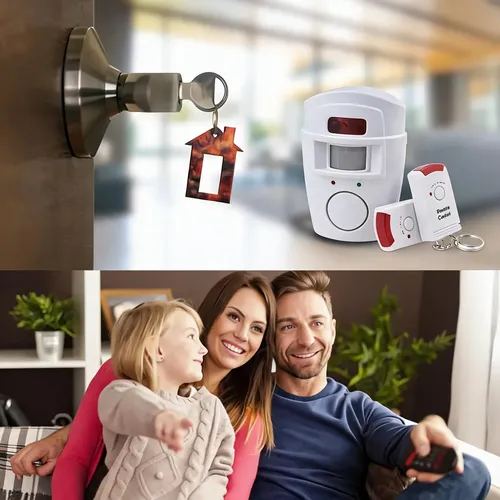 Alarma Con Sensor De Movimiento Infrarrojo Sirena  Control R - Imagen 4